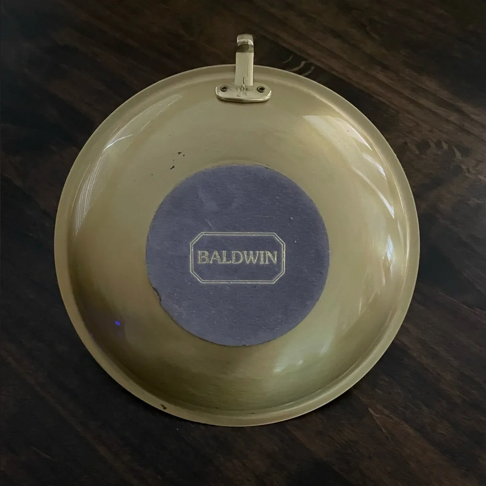 Vintage Baldwin Brass Chamberstick Candle Holder With Snuffer